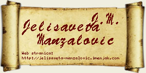 Jelisaveta Manzalović vizit kartica